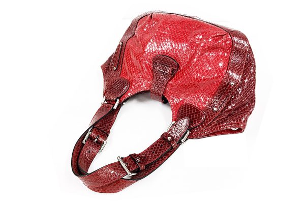 kkb9749 2 Celine Python Pvc Shoulder Bag Red