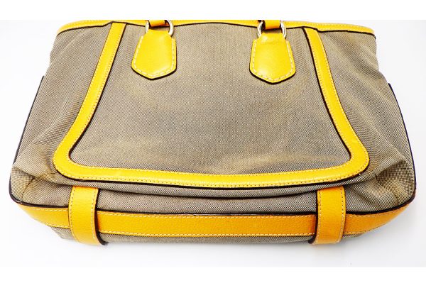 kkc6005 2 Celine Canvas Tote Bag Vintage Yellow