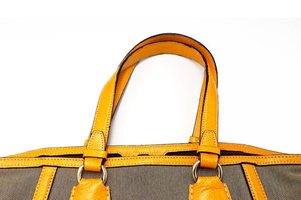 kkc6005 3 Celine Canvas Tote Bag Vintage Yellow