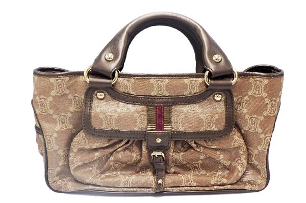 kkl789 1 Celine Macadam Pattern Boogie Bag Beige