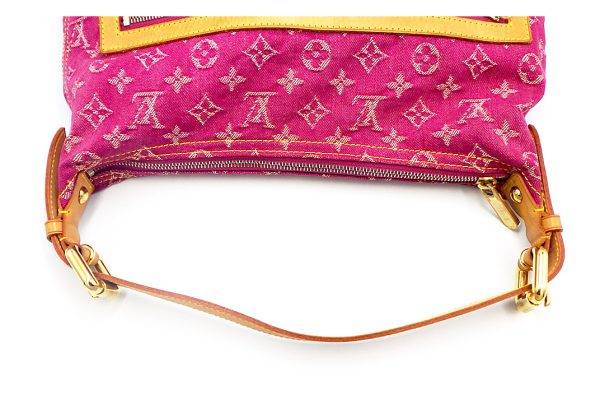 kko06002 3 Louis Vuitton Monogram Denim Baggy Gm Shoulder Bag Pink