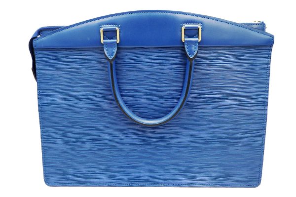 kkr7702 2 Louis Vuitton Epi Riviera Shoulder Bag Blue