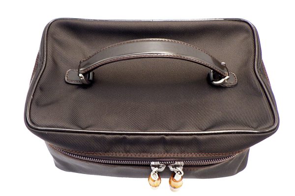 kkw5161 2 Gucci Bamboo Vanity Bag Charcoal