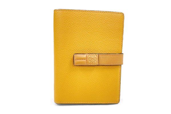 kslm3292 1 Loewe Calf Vertical Wallet Yellow