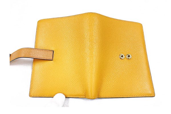 kslm3292 2 Loewe Calf Vertical Wallet Yellow