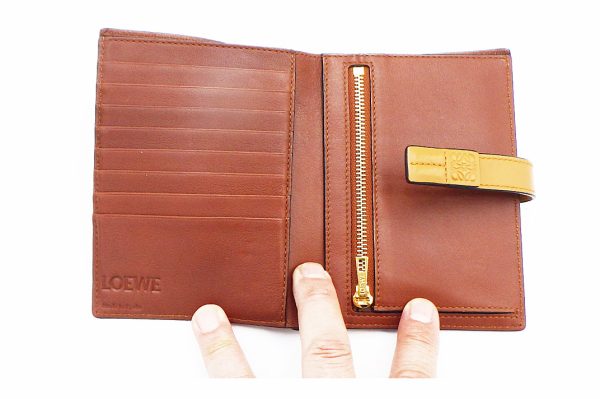 kslm3292 4 Loewe Calf Vertical Wallet Yellow