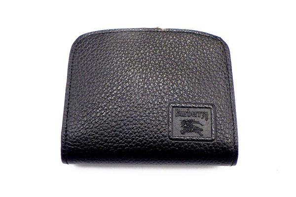 kslm57910 1 Burberry Leather Folding Wallet Black