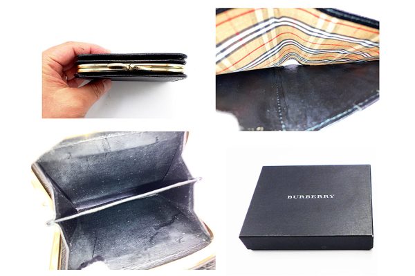 kslm57910 5 Burberry Leather Folding Wallet Black