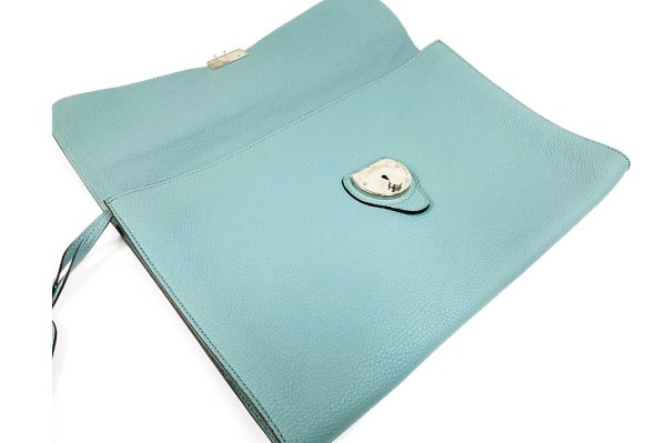 kss404 3 Gucci Heart Print Clutch Bag Aqua Green