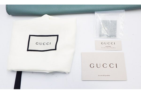 kss404 9 Gucci Heart Print Clutch Bag Aqua Green