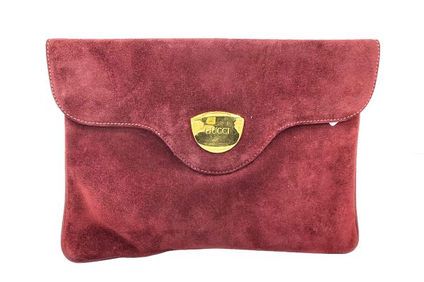 kss55410 1 Gucci Suede Vintage Bag Bordeaux