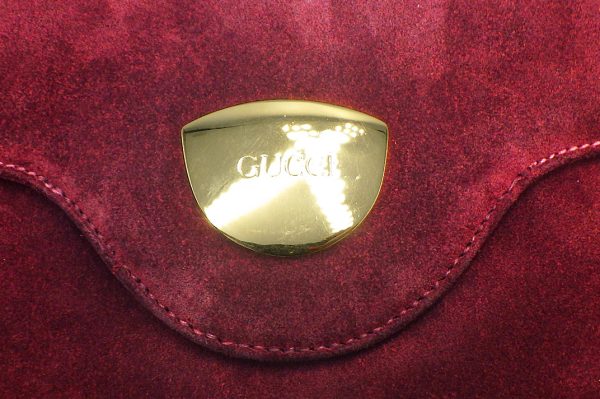 kss55410 5 Gucci Suede Vintage Bag Bordeaux