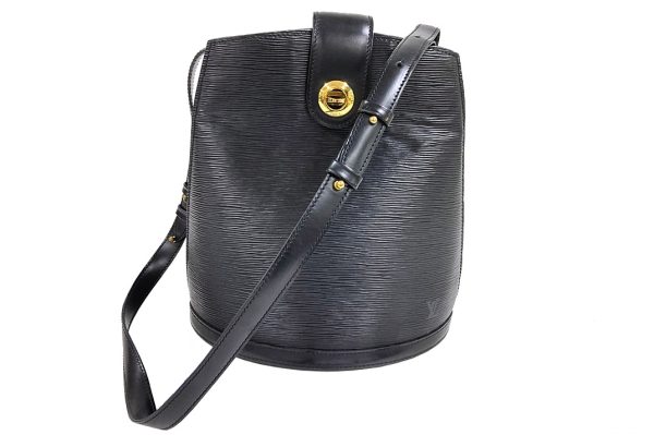 kss7246 1 Louis Vuitton Epi Cluny Shoulder Bag Black