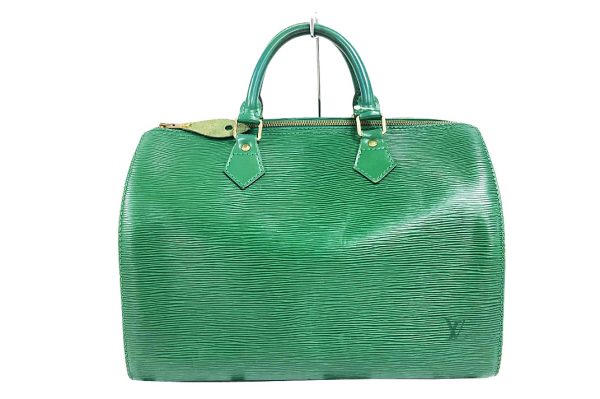 kss7823 1 Louis Vuitton Epi Speedy Handbag Green