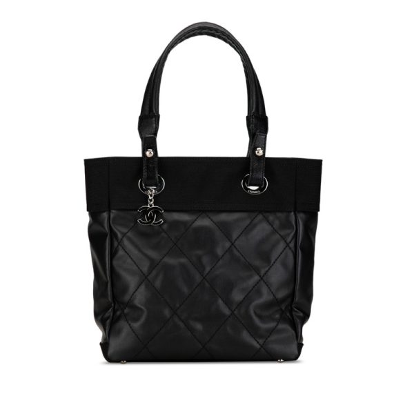 kv07e9iucaon70xt 1 CHANEL Cocomark Paris Biarritz Tote PM Tote Bag Shoulder Bag Black