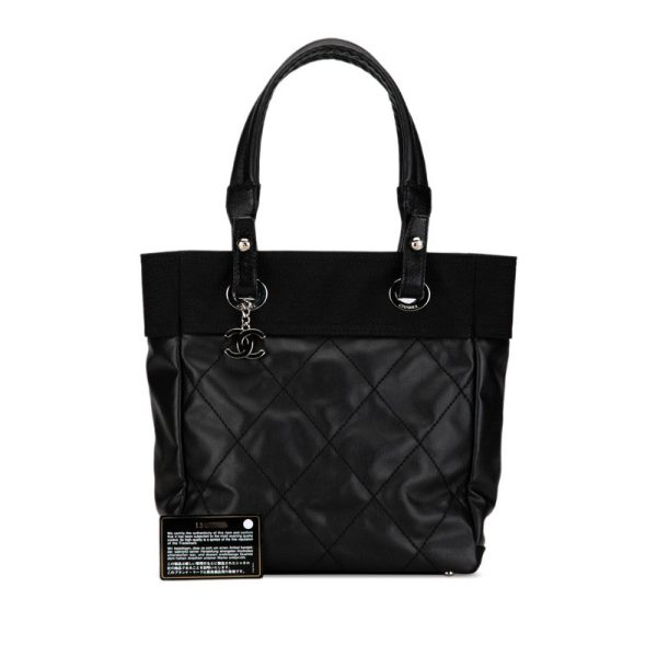 kv07e9iucaon70xt 10 CHANEL Cocomark Paris Biarritz Tote PM Tote Bag Shoulder Bag Black