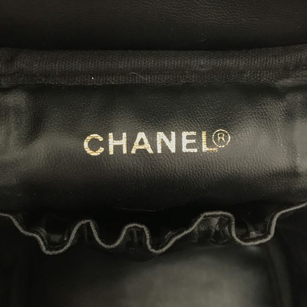 kzjfkidvtiwg 7 Chanel Coco Mark Caviar Skin Vanity Bag Black