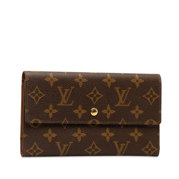 kzqph0np90i91pn0 2 Louis Vuitton Monogram Porte Tresor Long Wallet M61215 Brown