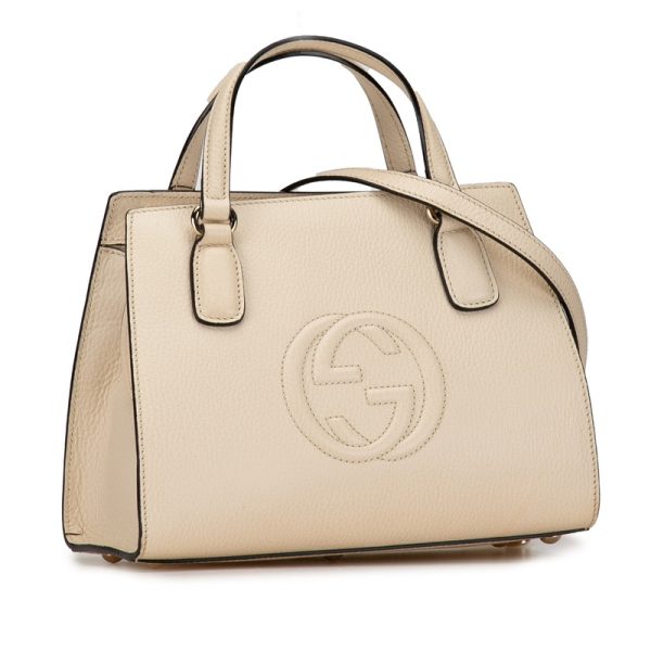 kzz7qd6bwb6mjtqb 2 Gucci Interlocking GG Soho Shoulder Bag Beige