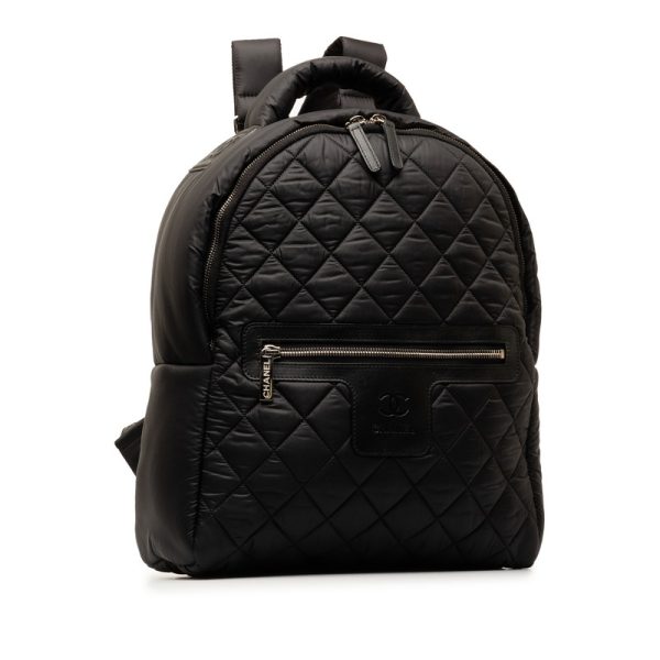 l5g43u8asxmletym 2 CHANEL Cocomark CocoCocoon Rucksack Backpack Black