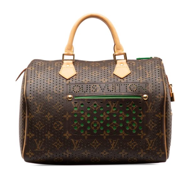 l9ok3t2xiwordqk0 1 Louis Vuitton Monogram Perfo Speedy 30 Mini Bag Brown