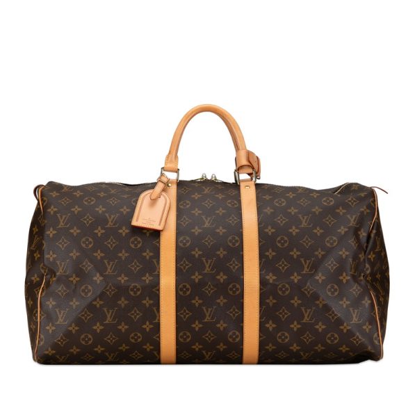 lcj1s5uiqwksbqhw 1 Louis Vuitton Monogram Keepall 55 Travel M41424 Brown