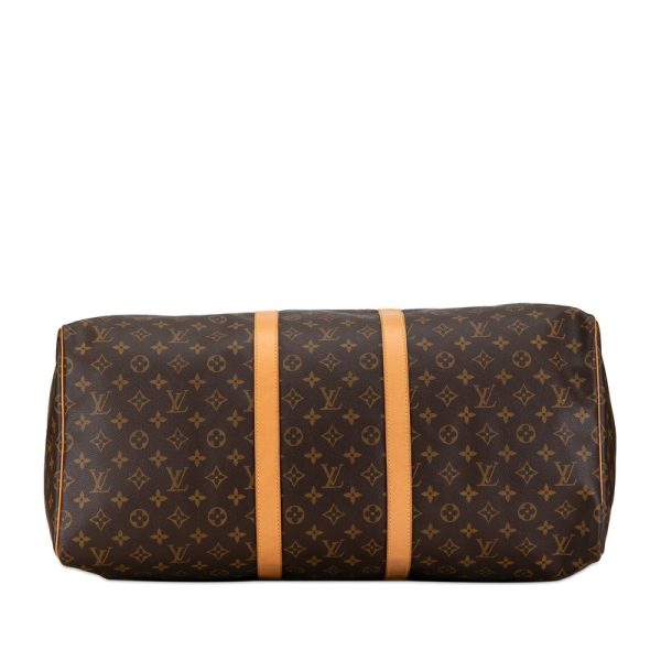 lcj1s5uiqwksbqhw 4 Louis Vuitton Monogram Keepall 55 Travel M41424 Brown