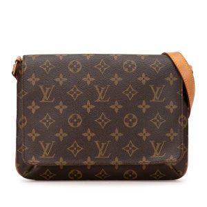 ljwc6sqmpu9s2ggi 1 Louis Vuitton Pallas Shoulder Hand Bag Monogram Canvas Brown