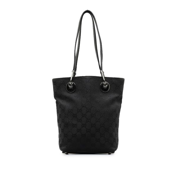 lnkutuwi6zuqfaxb 1 Gucci GG Canvas Tote Bag 120840 Black Canvas Leather