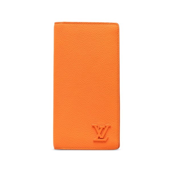 ltwsc87ydqt3hhcb 1 Louis Vuitton LV Portefeuille Brazza Wallet M81153 Orange Taurillon