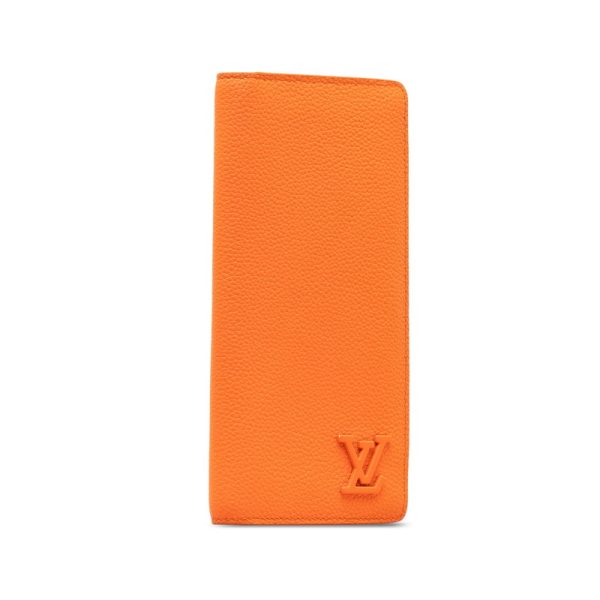 ltwsc87ydqt3hhcb 2 Louis Vuitton LV Portefeuille Brazza Wallet M81153 Orange Taurillon