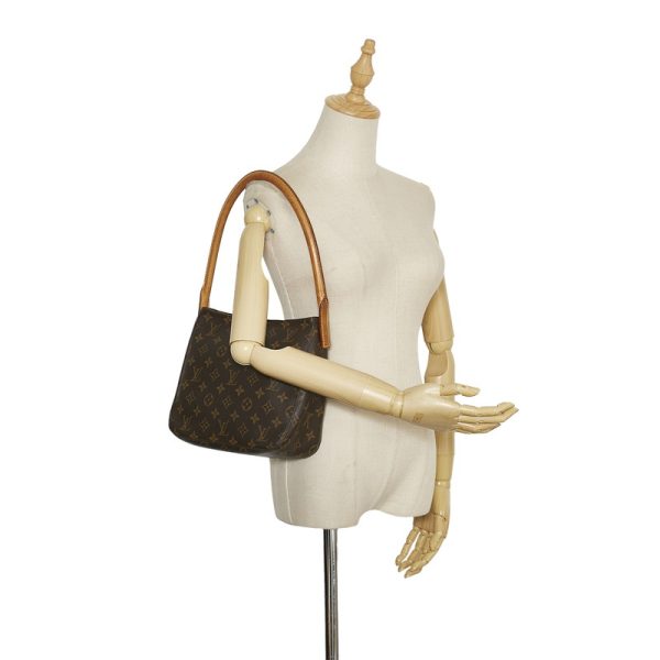 lzcszngeafvb23gi 11 Louis Vuitton Monogram Looping MM Shoulder Bag M51146 Brown PVC Leather