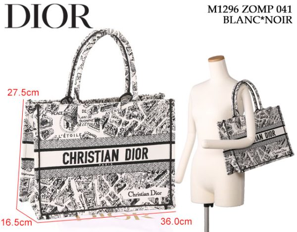 m1296 zomp 041 1 CHRISTIAN DIOR BOOK TOTE Medium de Paris Black