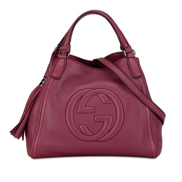 m1oaysycqg9hxjmb 1 Gucci Soho Interlocking G Tassel Shoulder Bag Purple