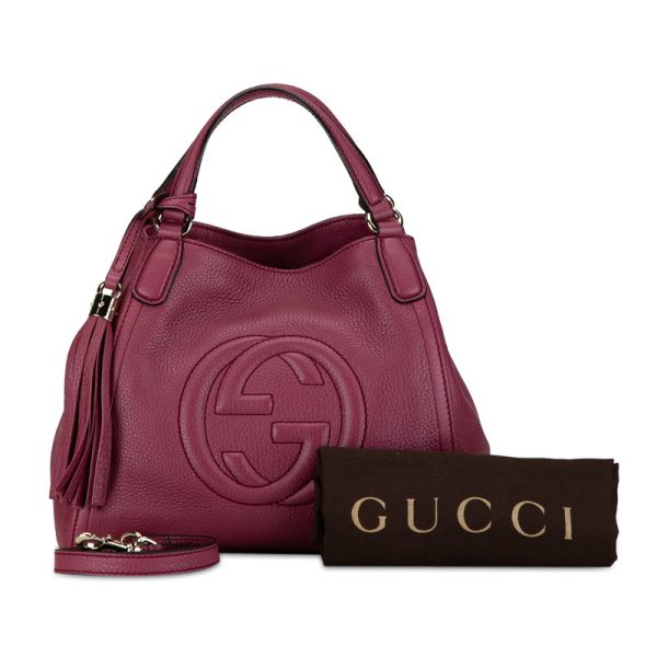 m1oaysycqg9hxjmb 10 Gucci Soho Interlocking G Tassel Shoulder Bag Purple