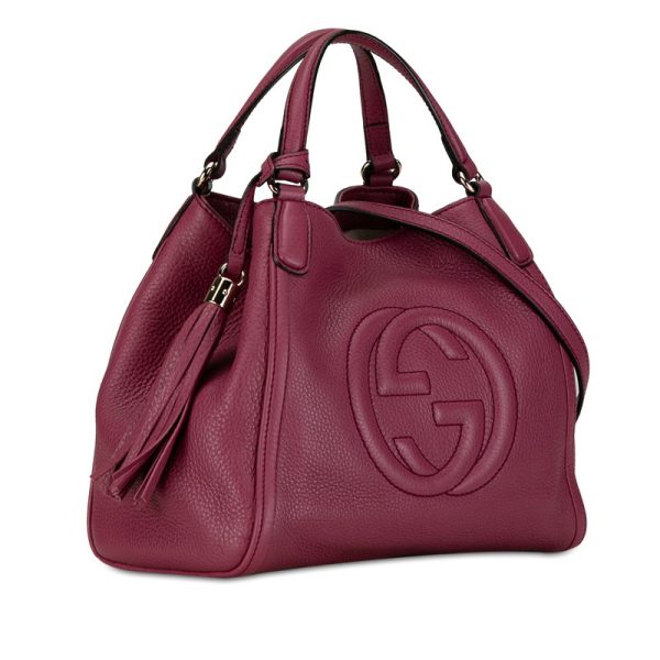 m1oaysycqg9hxjmb 2 Gucci Soho Interlocking G Tassel Shoulder Bag Purple