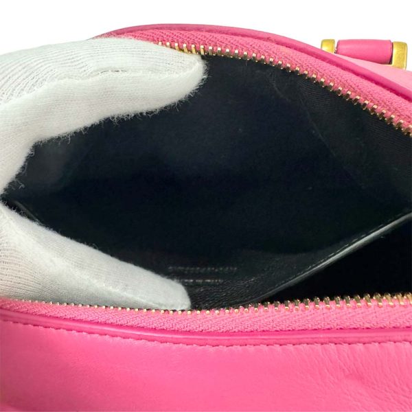 m23 3333 15 Saint Laurent Leather Mini Boston Bag Pink