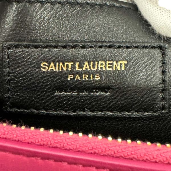 m23 3333 16 Saint Laurent Leather Mini Boston Bag Pink