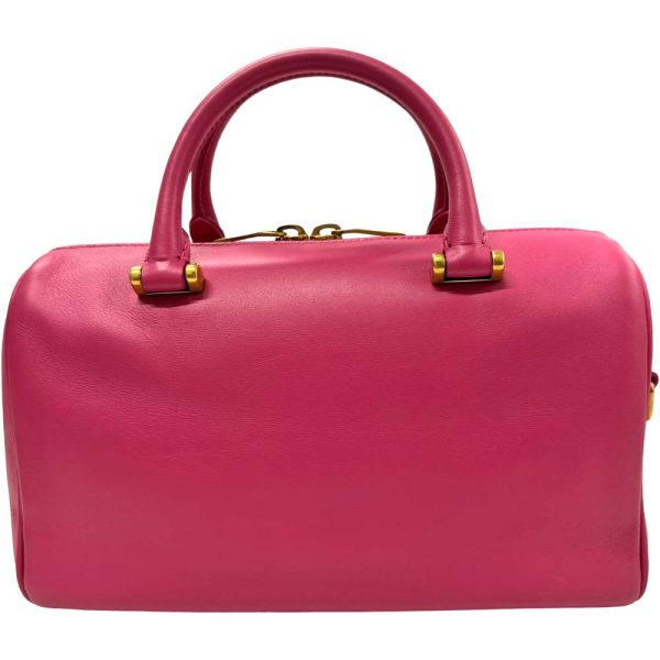 m23 3333 4 Saint Laurent Leather Mini Boston Bag Pink