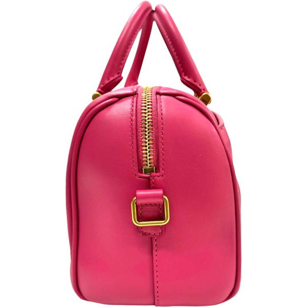 m23 3333 5 Saint Laurent Leather Mini Boston Bag Pink