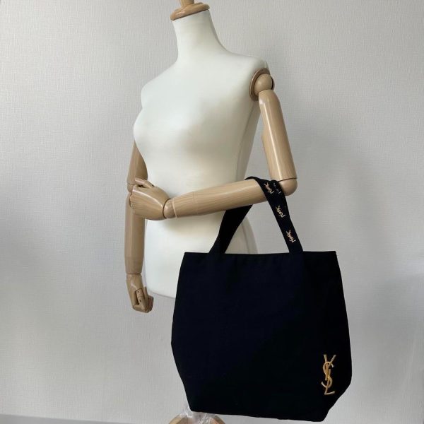 m23151013883 4 Yves Saint Laurent YSL Tote Bag Canvas Black