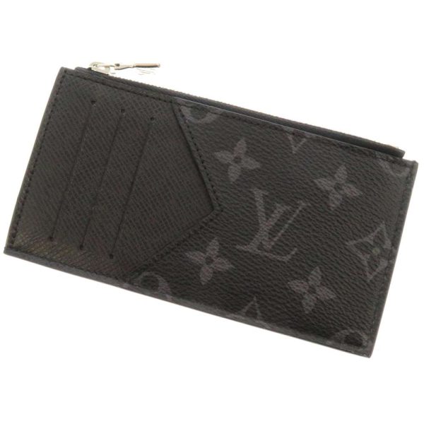 m30271 01 Louis Vuitton Coin Card Holder Monogram Eclipse Black