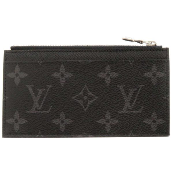 m30271 04 Louis Vuitton Coin Card Holder Monogram Eclipse Black