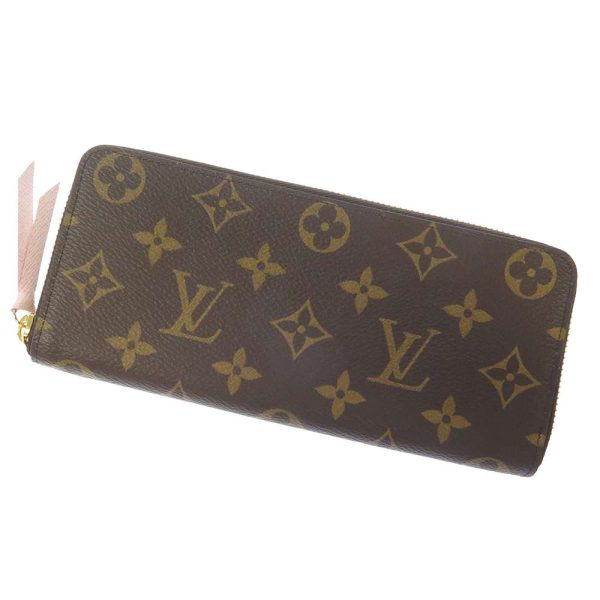 m61298 01 Louis Vuitton Portefeuille Clemence Long Wallet Rose Valerine