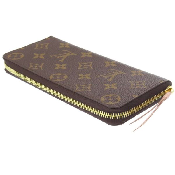 m61298 02 Louis Vuitton Portefeuille Clemence Long Wallet Rose Valerine