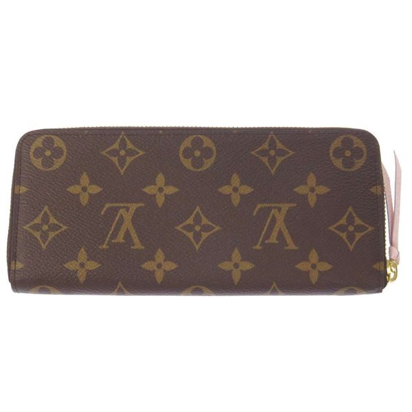 m61298 03 Louis Vuitton Portefeuille Clemence Long Wallet Rose Valerine