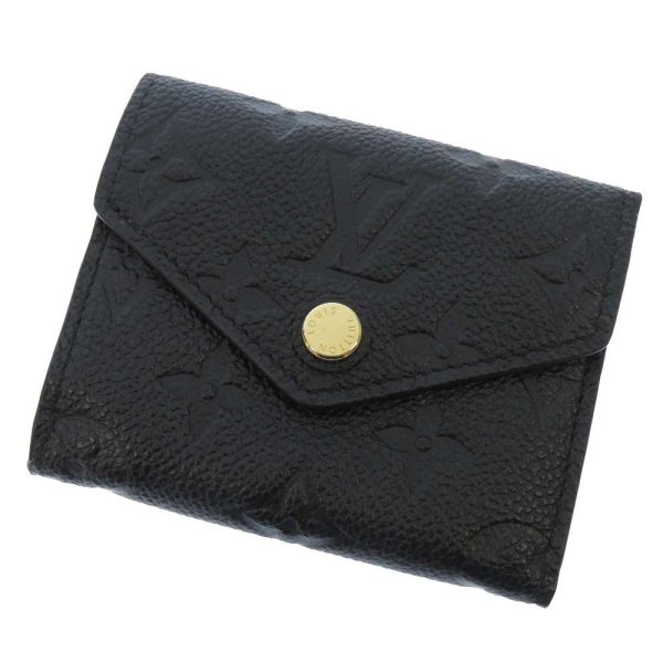 m62935 01 Louis Vuitton Portefeuille Zoet Trifold Wallet Monogram Empreinte Black