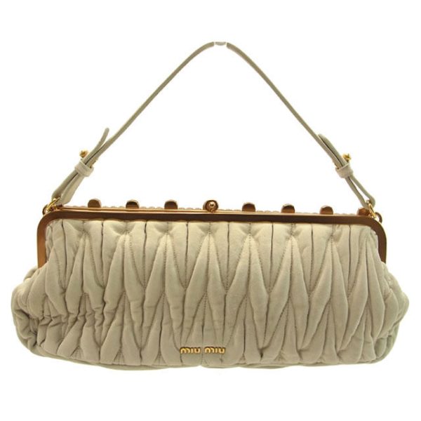 m772 Miu Miu Handbag Beige Storage