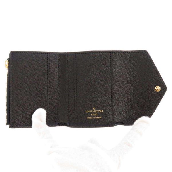 m80725 04 Louis Vuitton Portefeuille Zoe Trifold Wallet Monogram Reverse Black