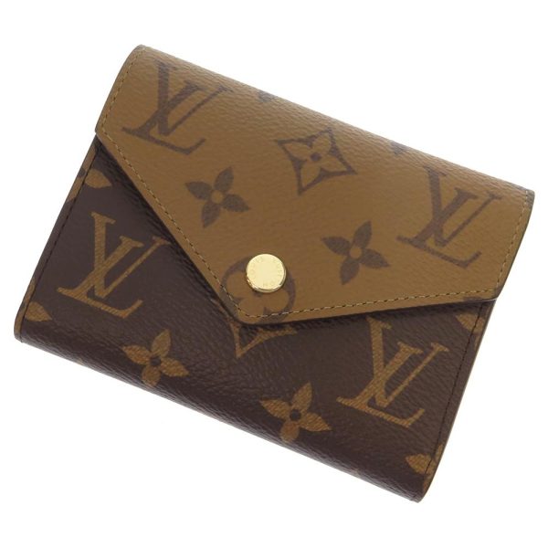 m81557 01 Louis Vuitton Portefeuille Victorine Trifold Wallet Monogram Reverse